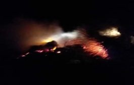 الدفاع المدني يتمكن من اخماد حريق بالقرب من نقطة الفارسي في البريقة