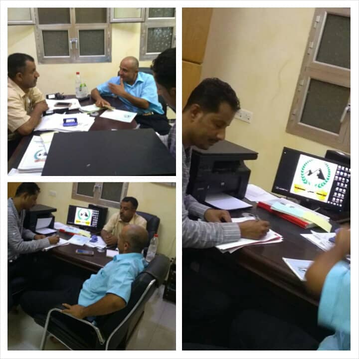 رئيس مؤسسة الجبل التنمويه يستقبل مديرعام مديرية حبيل جبر في مكتبه بعدن