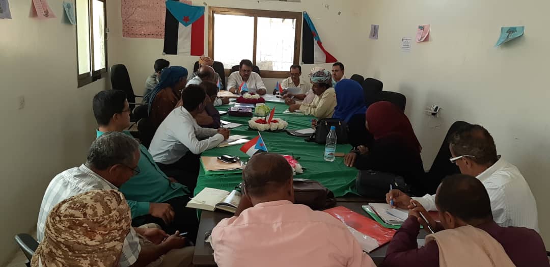 القيادة المحلية لانتقالي لحج تعقد اجتماعها الدوري ومناقشة خطة انشطة رمضان 