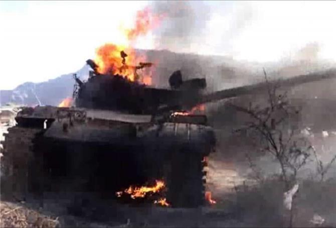 الضالع.. معارك عنيفة والنيران تلتهم دبابات وآليات الحوثي وتفحم جثث العشرات منهم