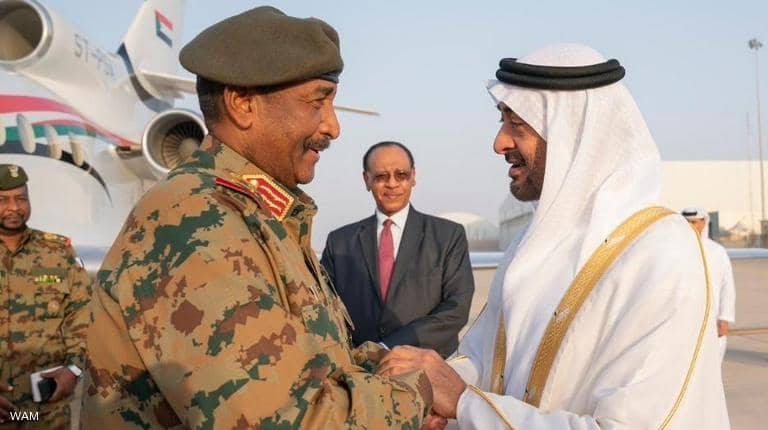 ولي عهد أبوظبي يستقبل البرهان ويؤكد دعم الإمارات للسودان