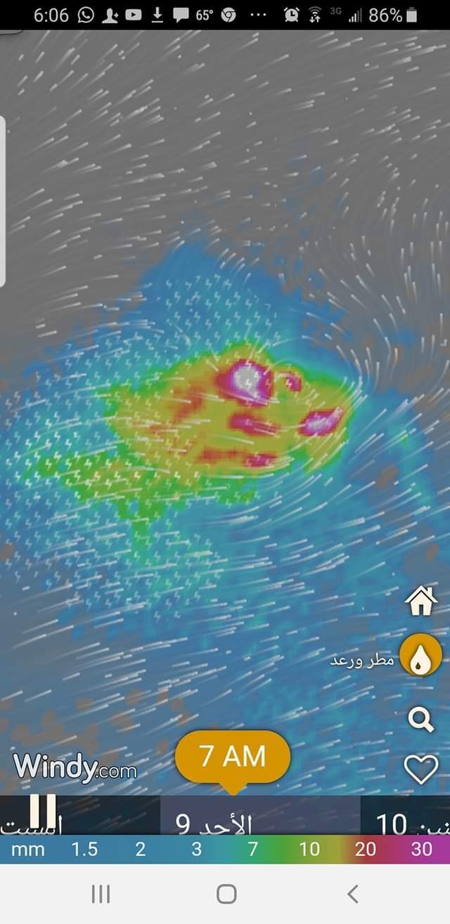 سقوط أمطار بالمحافظات الجنوبية..وتوقعات بتشكل حالة مدارية لتتطور لإعصار 