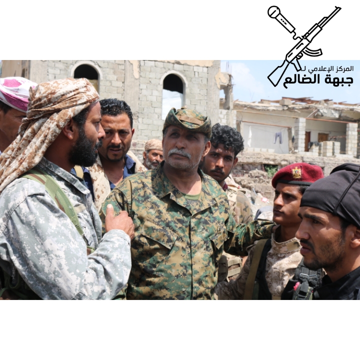 قيادات عسكرية بارزة من #الضالع تزور جبهة #مريس وتشيد  بدور المقاومة والويتها في التصدي للمليشيات ( صور )