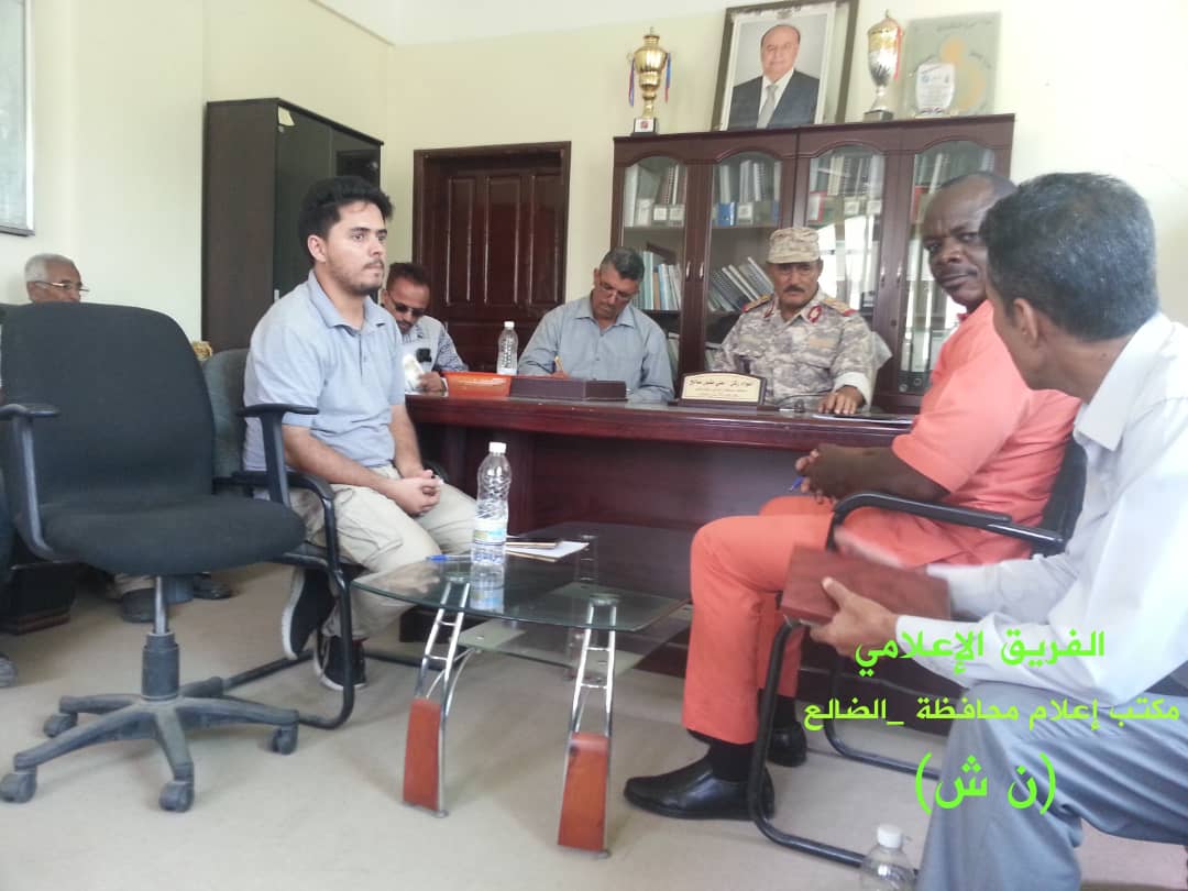 محافظ الضالع يلتقي مدير منظمة المجتمعات العالمية أديك اوجارا  