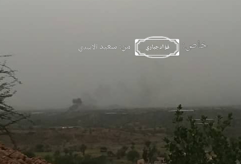 الوحدة الصاروخية لقوات المقاومة الجنوبية تدمر عربة BMB بصاروخ موجّه وسط منطقة عُويش