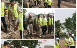 محافظ الضالع يدشن مشروع تصريف مياة الأمطار وإصلاح قنوات الصرف الصحي بمدينة الضالع