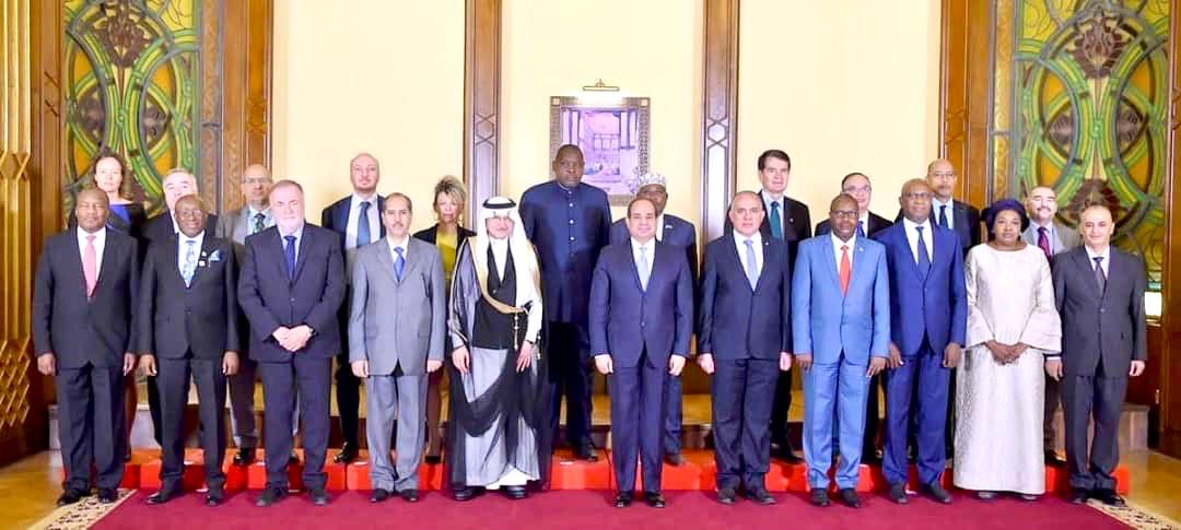 الرئيس عبد الفتاح السيسي يُستقبل  رؤساء وفود الدول المشاركة في فعاليات 