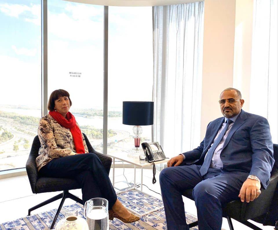 السفيرة الهولندية تلتقي الزبيدي والأخير يؤكد أن اتفاق الرياض لبنة أولى وأساسية لتحقيق السلام