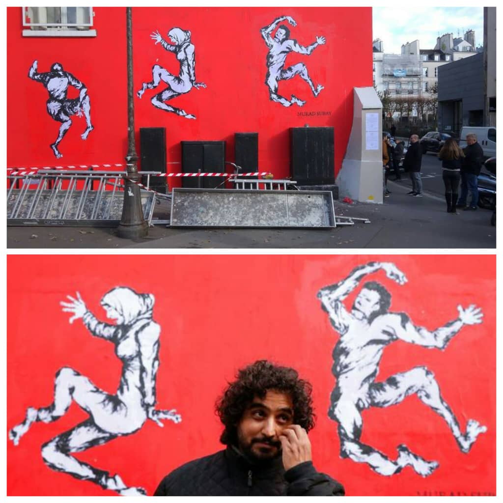 جدارية للفنان المبدع مراد سبيع تخطف انظار المارة في باريس