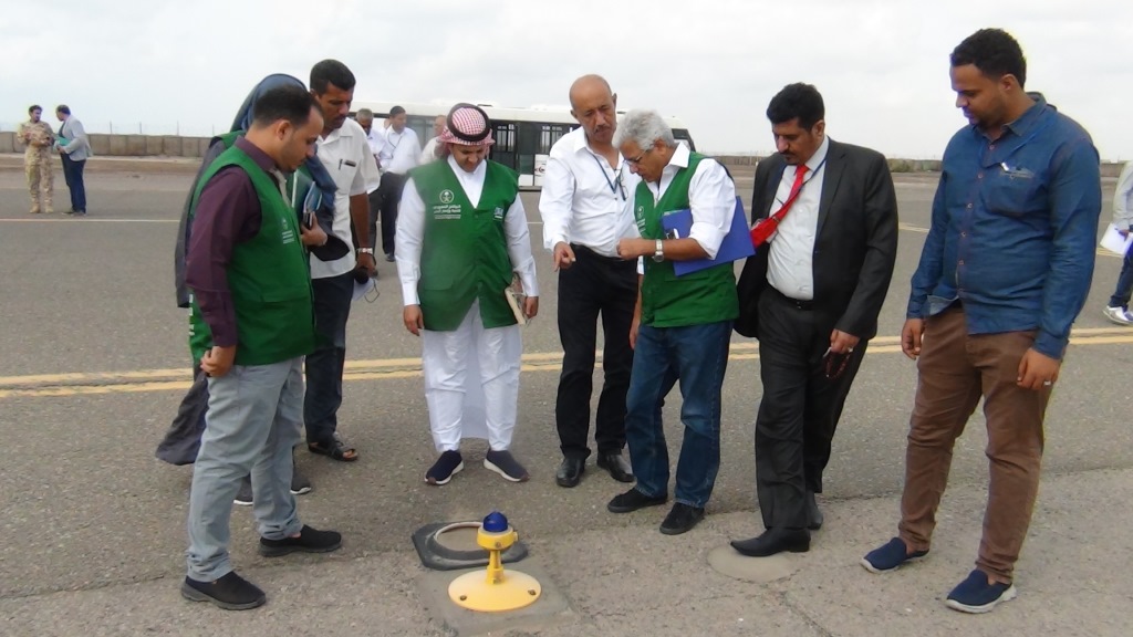اللجنة السعودية تواصل اعمال تقييمها لاحتياجات مطار عدن الدولي 