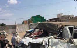 حادث مروري مروع بمنطقة بئر ناصر في لحج 