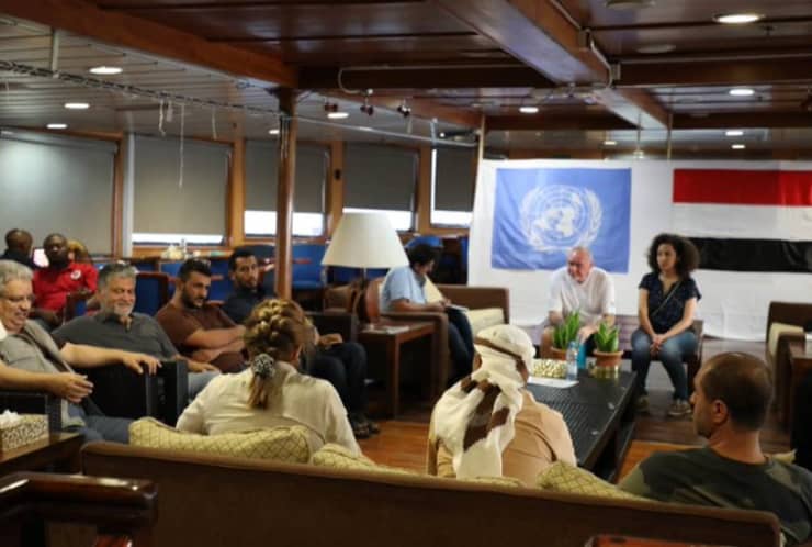 لجنة تنسيق إعادة الانتشار بالحديدة تبدأ اجتماعها على متن سفينة للأمم المتحدة