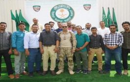 الإعلاميون في لقاء قيادة التحالف في عدن