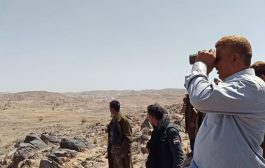 مدير أمن لحج السيد في زيارة تفقدية للخطوط الأمامية مع المليشيات الحوثية في منطقة الحد يافع
