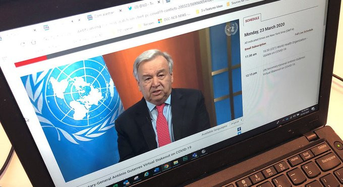 الامين العام للامم المتحدة : ضعوا حدا لمرض الحرب وحاربوا المرض الذي يعصف بعالمنا