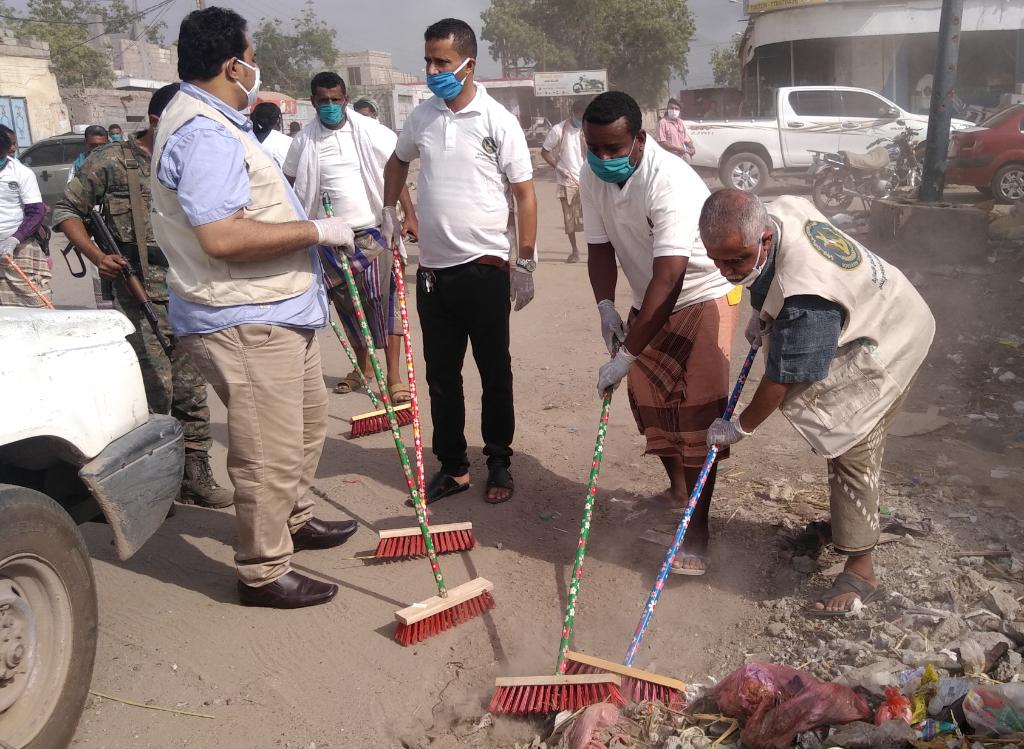 المجلس الانتقالي بمحافظة لحج يدشن حملة نظافة واسعة بمدينة الحوطة