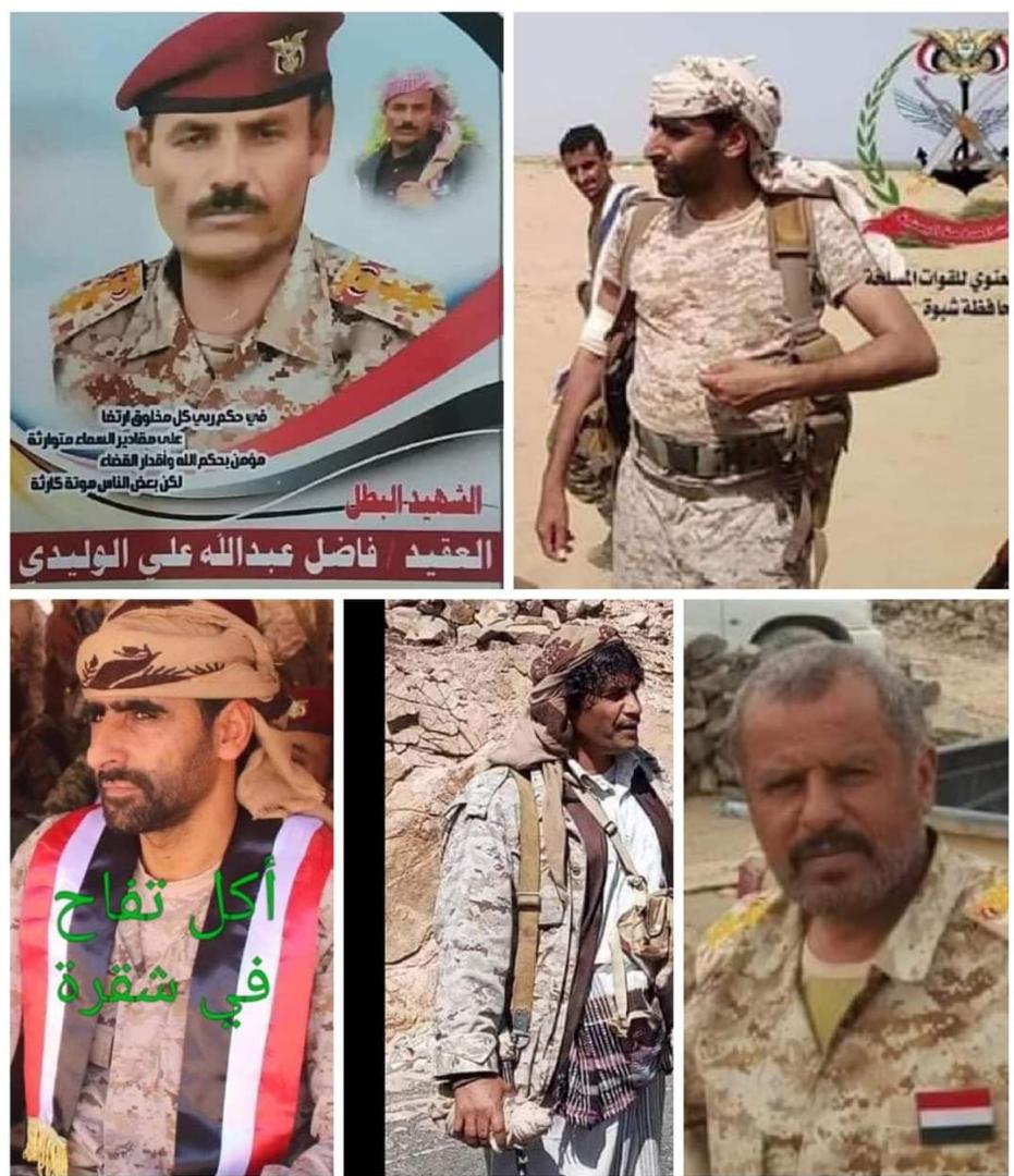 القوات الغازية الاخوانية تعترق بمقتل اربعة من كبار القادة بينهم قائد لواء واركان لواء