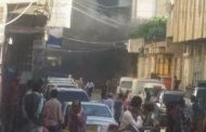 مجهولون يحرقون سوق قات القبة بتعز.. بعد يوم من وقوع جريمة قتل