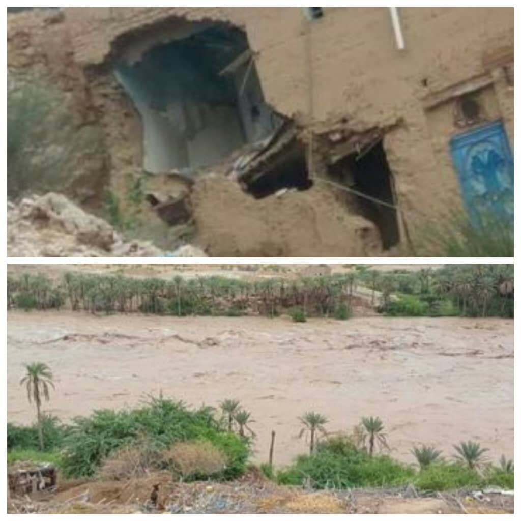السلطة المحلية في حضرموت تعلن (حجر وميفع) مناطق منكوبة جراء السيول الجارفة