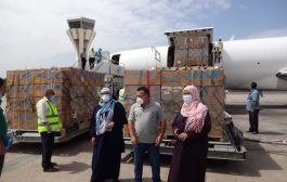 شحنة أدوية ومستلزمات طبية لمواجهة فيروس كورونا مقدمة من اليونيسيف تصل مطار عدن الدولي