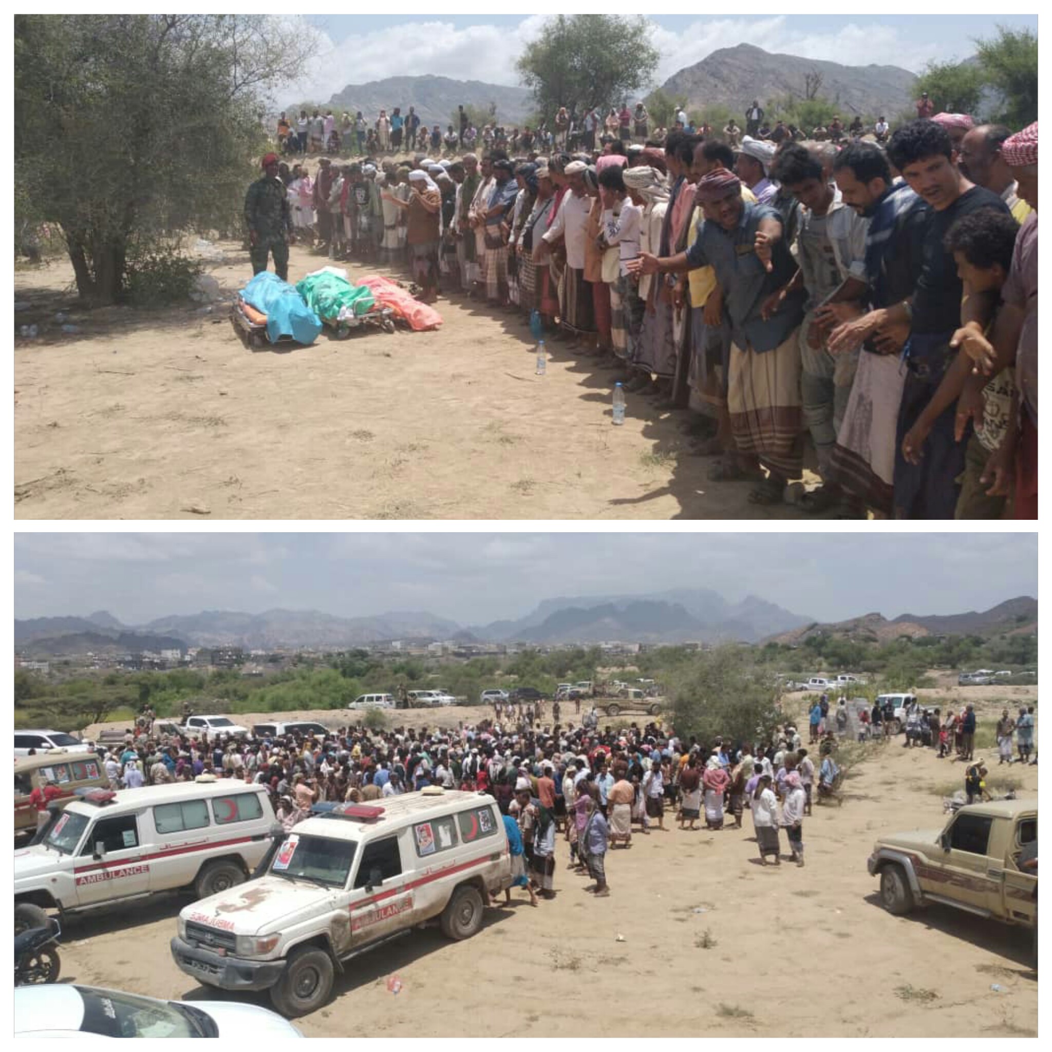 في موكب جنائزي مهيب ردفان تشيع كوكبة من فقدائها الى مثواهم الاخير