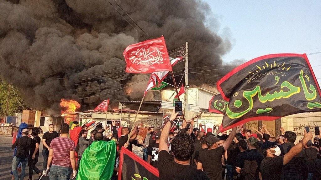إحراق وتخريب مقر قناة عراقية بسبب بثها موسيقى أثناء ذكرى عاشوراء