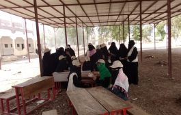 جمعية البركة النسوية تنفذ حملة نظافة وتعقيم لمدرسة في الكود بابين 