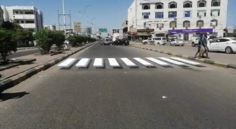 صندوق الطرق يدشن أعمال خطوط المشاة ثلاثية الأبعاد في عدن