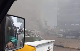 حريق يلتهم محل تجاري في عدن