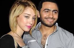إنتهاء أزمة الفنان ”تامر حسني” وزوجته بسمة بعد طلبها للطلاق