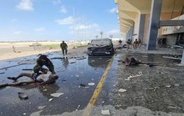 صور مؤلمة  من داخل مطار عدن الدولي عقب التفجيرات