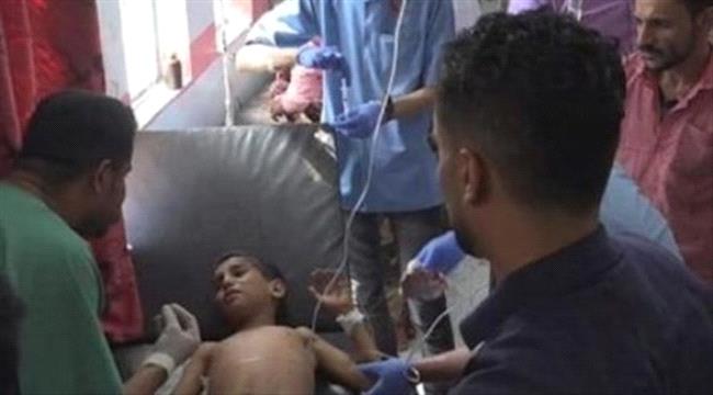 إصابة أطفال بقصف مدفعي في تعز