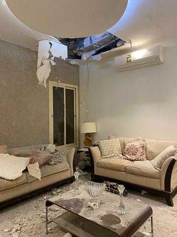 الصاروخ الحوثي يتسبب بأضرار في منزل مواطن بالرياض 