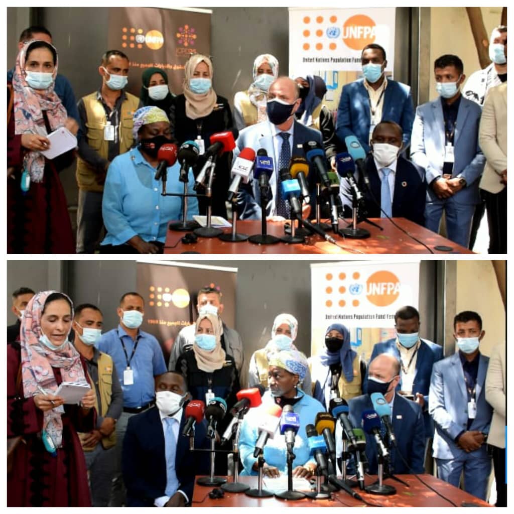 مديرة صندوق الأمم المتحدة للسكان تعقد مؤتمرا صحفيا بالعاصمة عدن