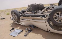 أسرة تنجو من موت محقق بانفجار سيارتها على طريق الجوف مأرب