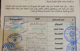 أندية العاصمة المؤقتة عدن ترفض قرارات الإتحاد العام لكرة القدم الاخيرة