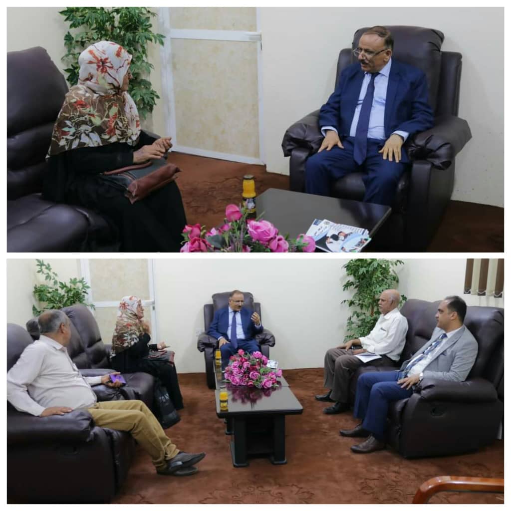وزير النقل يلتقي مدير عام فرع الوزارة في العاصمة عدن