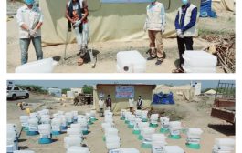 مؤسسة طيبة تدشن توزيع 700 حقيبة نظافة ل 13 مخيم في الضالع