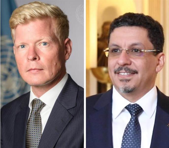 في لقائه بن مبارك .. المبعوث الاممي يؤكد على ضرورة انهاء العنف والدخول في عملية سياسية شاملة