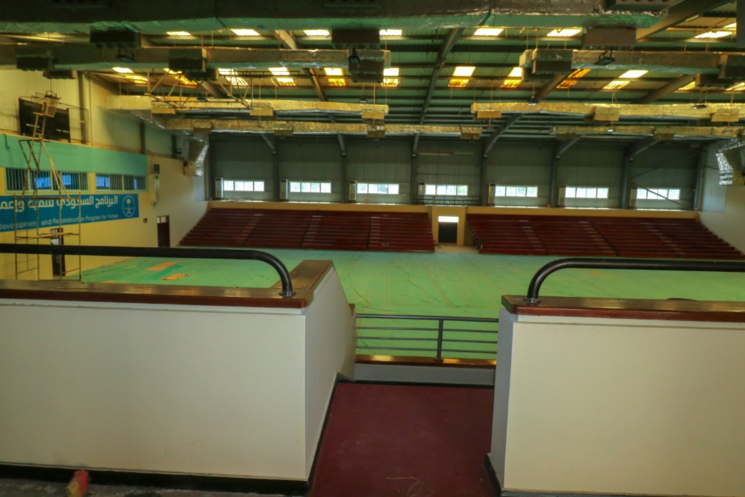 إشادات إعلامية رياضية باكتمال مشروع تأهيل الصالة المغطاة في عدن 