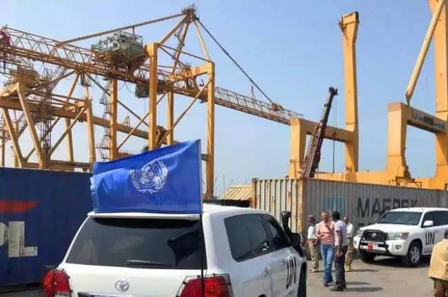 بعثة الأمم المتحدة : ميناء الحديدة لايوجد فيه أي أضرار بالبنية التحتية