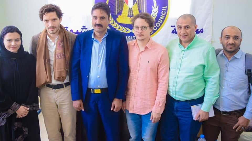 وفد أوربي يطلع على حجم الانتهاكات في شبوة والمجلس الانتقالي بالمحافظة يتلقي الوفد