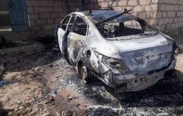 ميليشيات الحوثي تحرق منازل مواطنين بالبيضاء