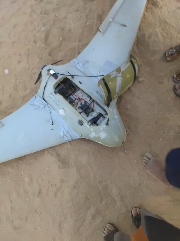 الجوف : القوات الحكومية تسقط طائرة مسيرة للحوثيين