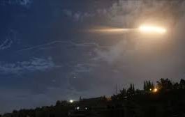 انفجار صاروخ سوري مضاد للطائرات فوق منطقة باسرائيل