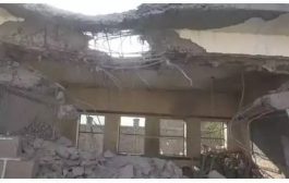 سقوط صاروخي حوثي على مدرسة غرب تعز