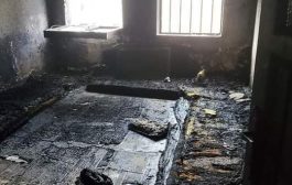 قصف حوثي يحرق منزل بداخله نازحين في تعز