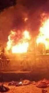 حريق يلتهم أكبر مستودعات مكتب الصحة بلحج 