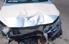 اصابات في حادث على خط الجسر بين سيارة هداف بطولة غرب آسيا للناشئين وباص 