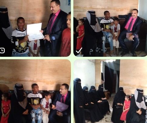 رجل الأعمال حسين الوردي يواصل زياراته لجمعيات ذوي الإعاقة بلحج ويقدم الدعم لهم 